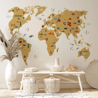 Wall sticker World Map - Travel the World 
