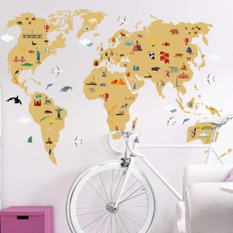 Wall sticker World Map - Travel the World 