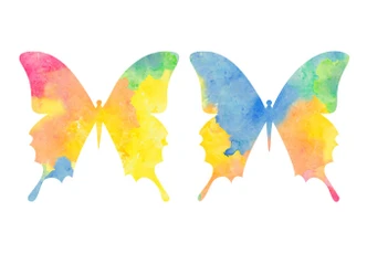 Watercolor Butterfly Couple Wall Sticker 