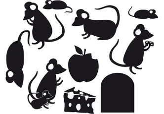Set of Mice Wall stickers 