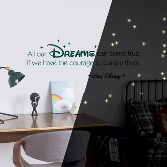 All our dreams Wall Sticker + Glow in the Dark Stars 