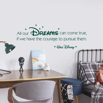 All our dreams Wall Sticker + Glow in the Dark Stars 