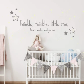 Twinkle Twinkle Little Star... + Glow in the Dark Wall sticker 