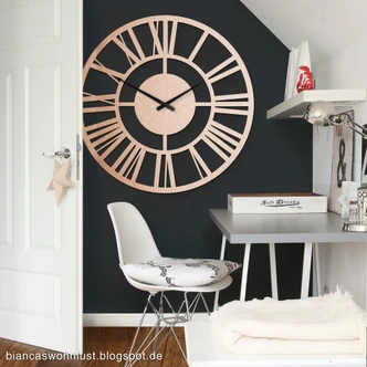 XXL Clock Alu-Dibond Copper Ø 70 cm 